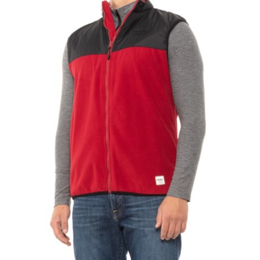 Men's Eddie Bauer workwear vest, Size L, Red/Black